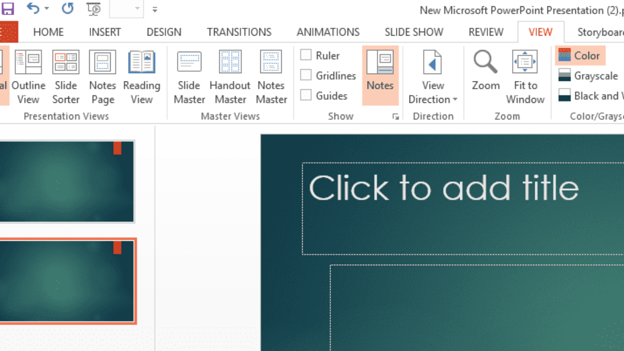 change backround color for powerpoint on mac